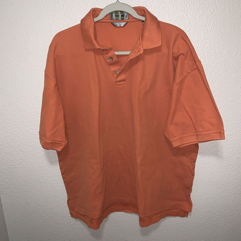 Descente International Collection Men’s Polo Size XL Orange